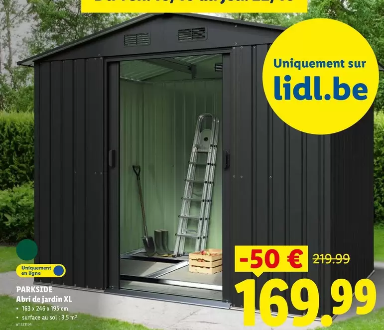 De - Abri de jardin XL