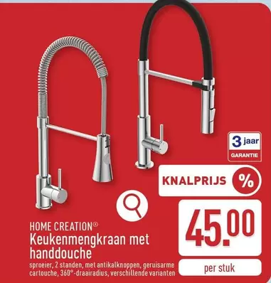 Keukenmengkraan met handdouche