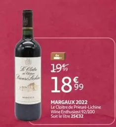 De - MARGAUX 2022 Le Cloitre de Prieur-Lichine Wine Enthusiast 92/100