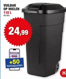 VUILBAK OP WIELEN 110 L 481405