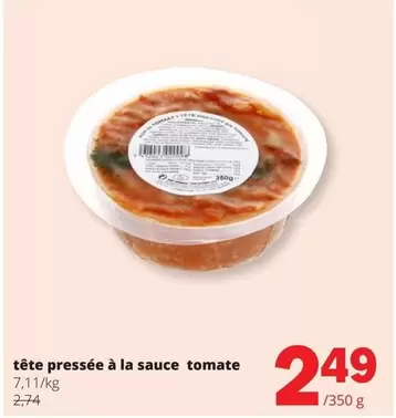tête pressée à la sauce tomate