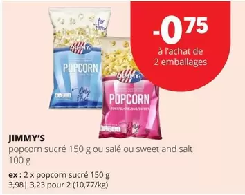 De - popcorn sucré ou salé ou sweet and salt