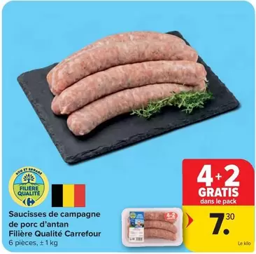De - Saucisses de campagne de porc d'antan