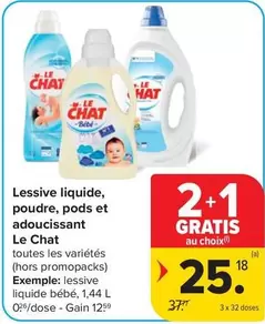 Lessive liquide, poudre, pods et adoucissant