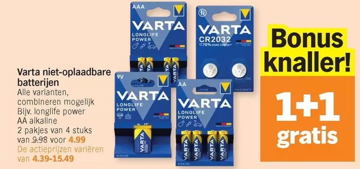 De - niet-oplaadbare batterijen