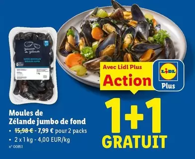 De - Moules de Zélande jumbo de fond