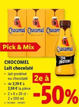 Mix - Lait chocolat
- lait protein
- de 2,19 
- 2 x 6 x 20 cl - 2 x 300 ml