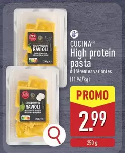 High protein ravioli