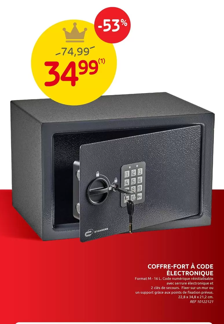 De - Coffre-fort à code électronique
