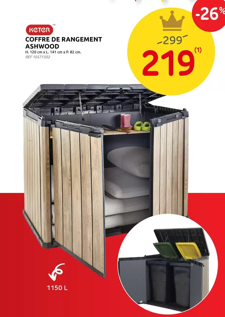 De - COFFRE DE RANGEMENT ASHWOOD