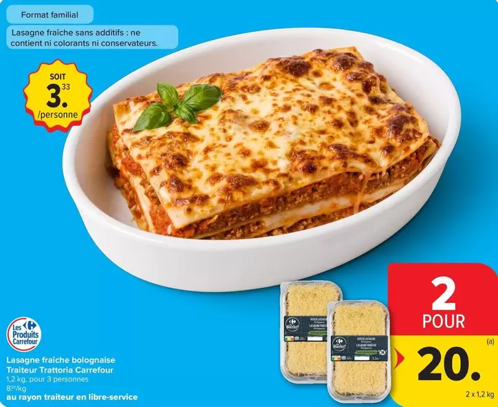 Lasagne fraîche bolognaise