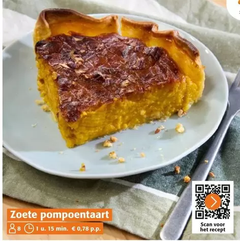 Zoete pompoentaart