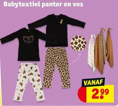 Babytextiel panter en vos