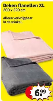 De - ken flanellen XL