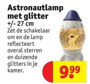 De - Astronautlamp met glitter