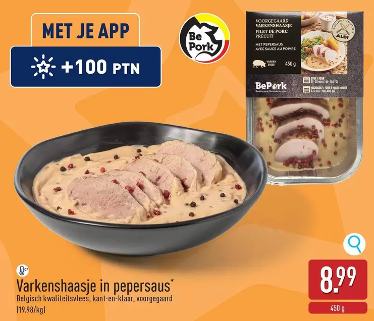 Be - Varkenshaasje in pepersaus