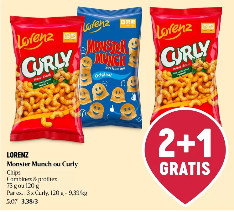 Monster - Munch ou Curly Chips