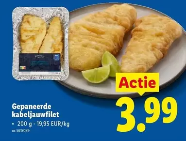 Gepaneerde kabeljauwfiellet