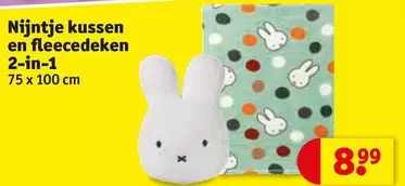 Nijntje kussen en fleecedeken 2-in-1