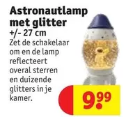 De - Astronautlamp met glitter