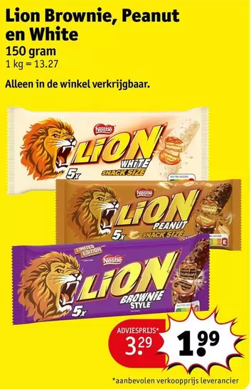 Lion - Brownie, Peanut en White