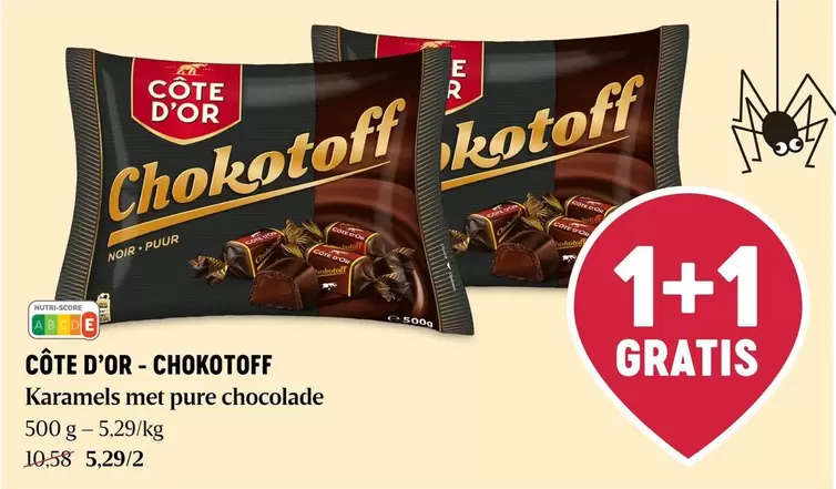 Chokotoff Karamel met pure chocolade