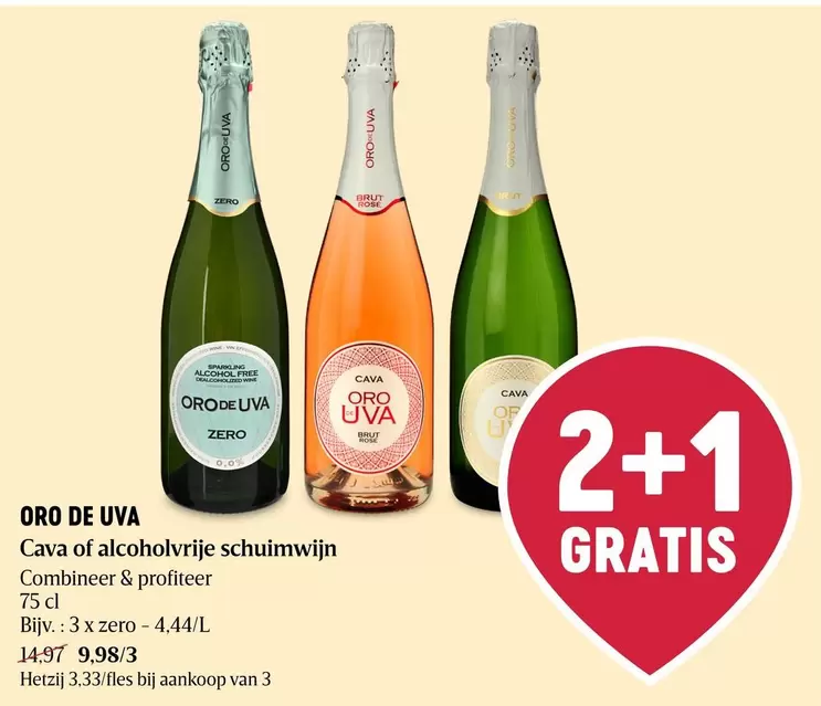 De - Cava of alcoholvrije schuimwijn