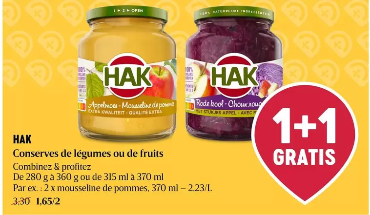 De - Conserves de légumes ou de fruits