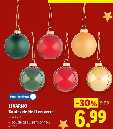 De - Boules de Noël en verre