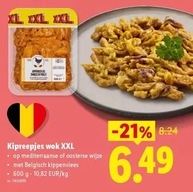 Kipreepjes wok XXL