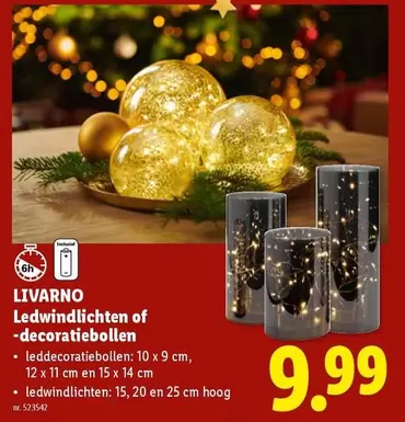 Ledwindlichten of -decoratiebollen