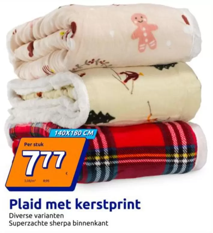 Plaid met kerstprint