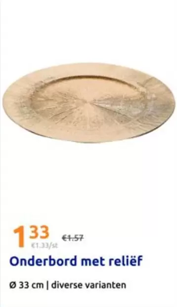 Onderbord met reliëf
