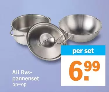 Rvs-pannenset