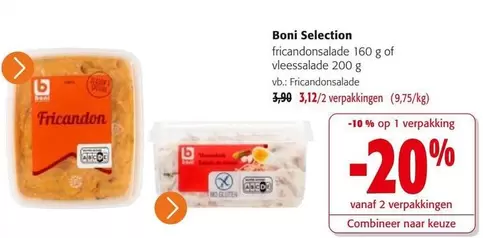 fricandonsalade 160 g of vleessalade 200 g