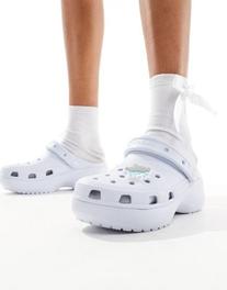 Crocs Classic platform clog in pale blue