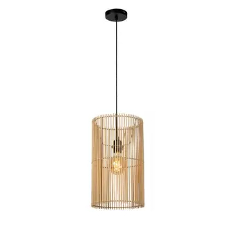 Suspension Lucide Jantine bois clair Ø26cm E27