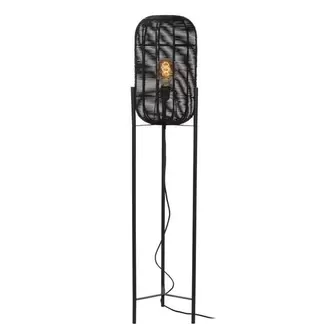 Lampadaire Lucide Hermine noir Ø30cm E27