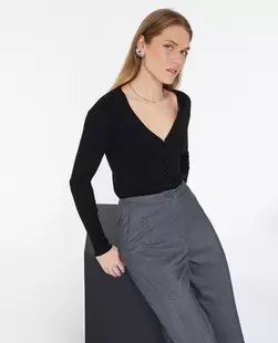 Gilet fin en maille côtelée