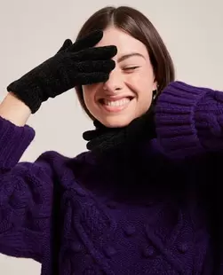 Paire de gants maille chenille