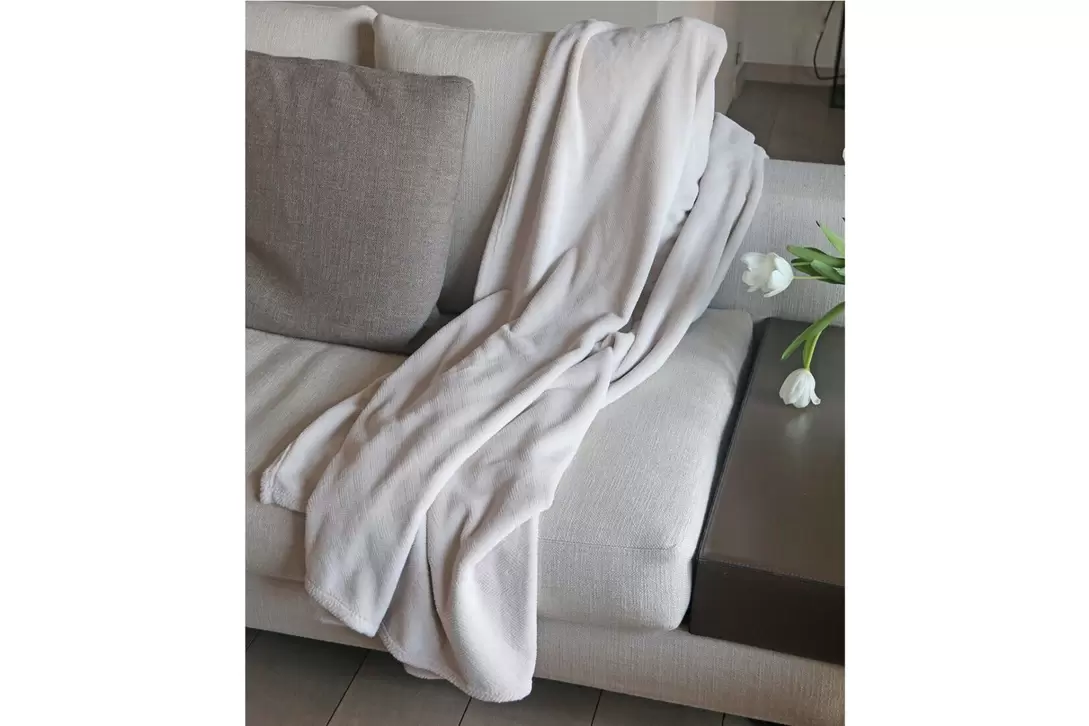 Plaid Antwerpen 150x200cm microfibre sable