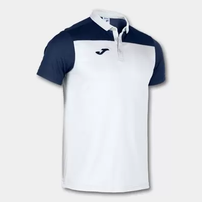 Polo shirt short-sleeve man Hobby II white navy blue