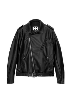 Blouson style motard en similicuir