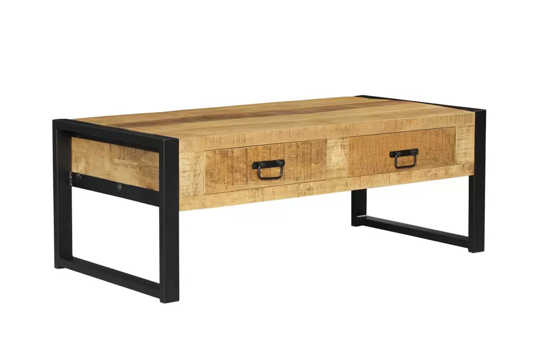 Table basse Sanguine bois massif avec rangement