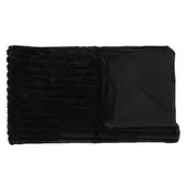 Plaid effet fourrure - 125 x L 150 cm - Noir - K.KOON