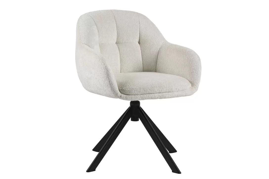 Chaise pivotante Mayday tissu blanc