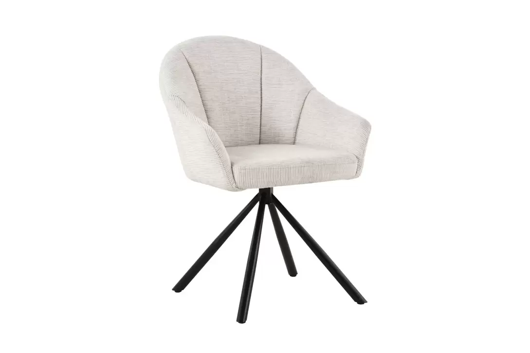 Chaise pivotante Alani 51,5x63x87cm - linge - beige