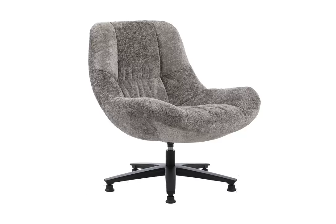 Fauteuil pivotant Pilotto tissu vertgris