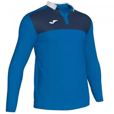 Polo shirt long-sleeve man Winner II royal blue navy blue