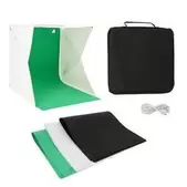 Boîte studio photo - 30 x H 30 x 30 cm - Blanc, vert, noir - UPTECH